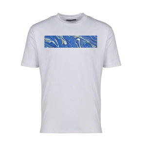 Mersey Sports - Bandidos Mens T-Shirt Oil Bar White LT-OIL-BLU-BAR-WHT