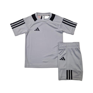 Mersey Sports - adidas Boys 2Pc Shorts & T-Shirt Set Light Grey IV5336 IV5338