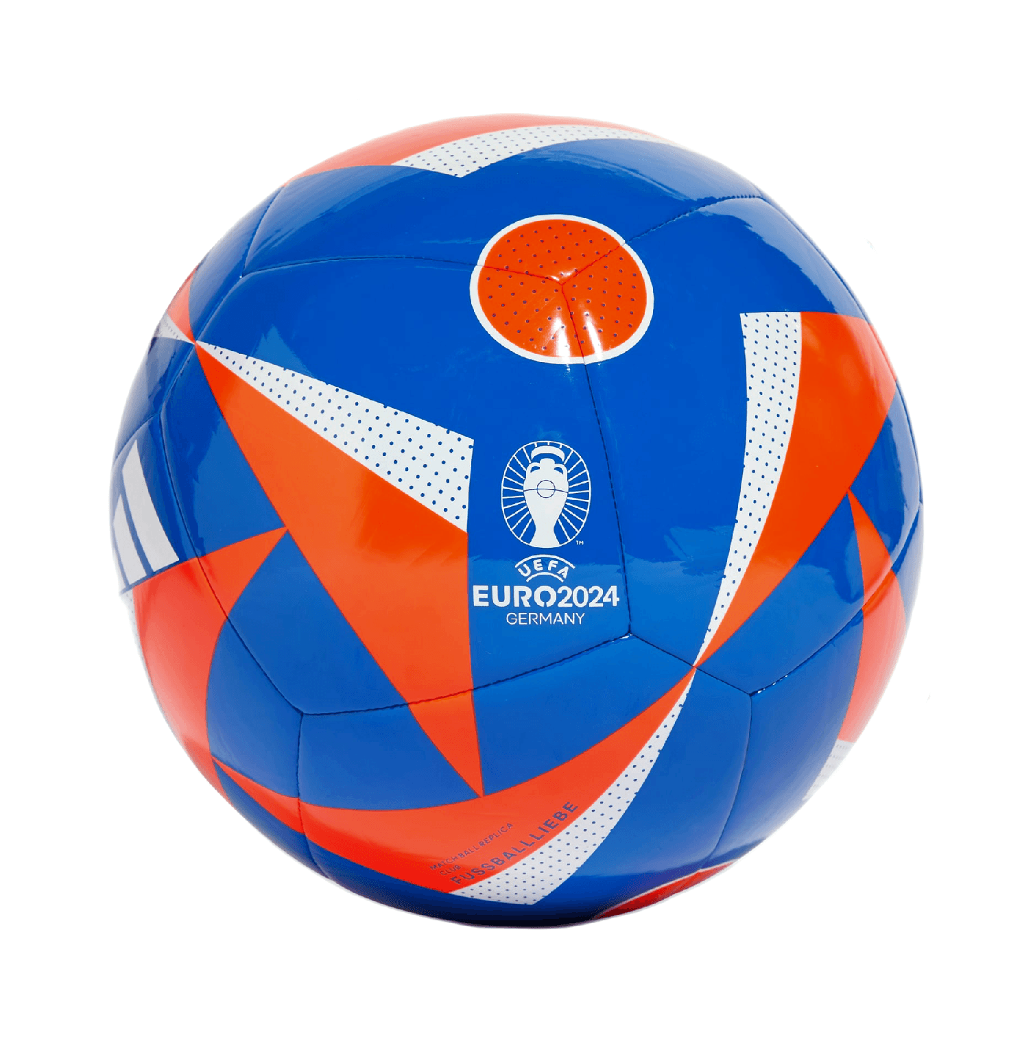 adidas Football Ball Euro 24 Club Blue Orange IN9373 Mersey Sports