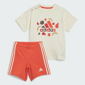 Mersey Sports - adidas Girls 2Pc Set Infants Fruit T Set Cream IS2681
