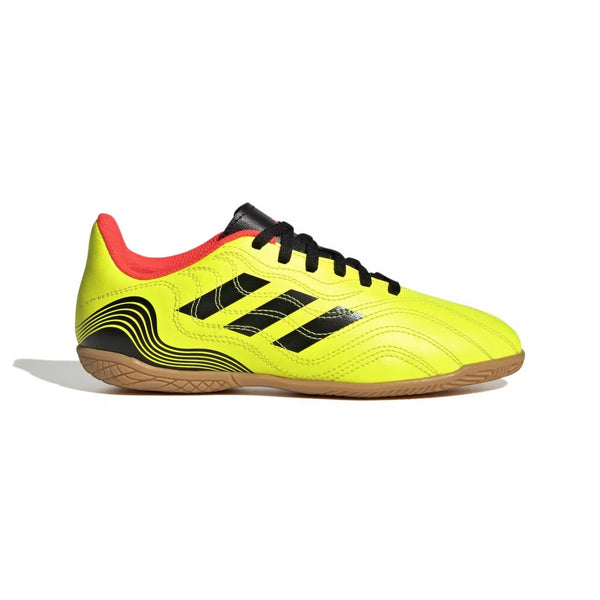 Mersey Sports - adidas Jr Football Boots Copa Sense .4 Yellow/Black Indoor GZ1381