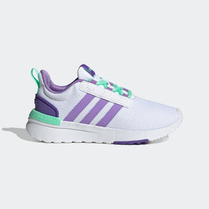 Mersey Sports - adidas Jr Trainers Racer TR21 K White/Purple H06144