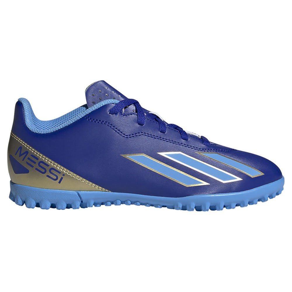 adidas Kids Football Boots X Crazyfast Junior TF Blue Club Messi ID072 Mersey Sports