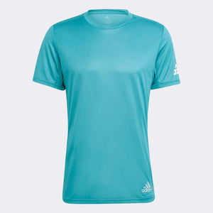 Mersey Sports - adidas Mens T-Shirt Run It Tee Turquoise IJ6834