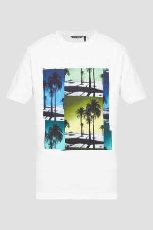 Mersey Sports - Antony Morato Mens T-Shirt Palm Beach White MMKS02387-FA100239 1011