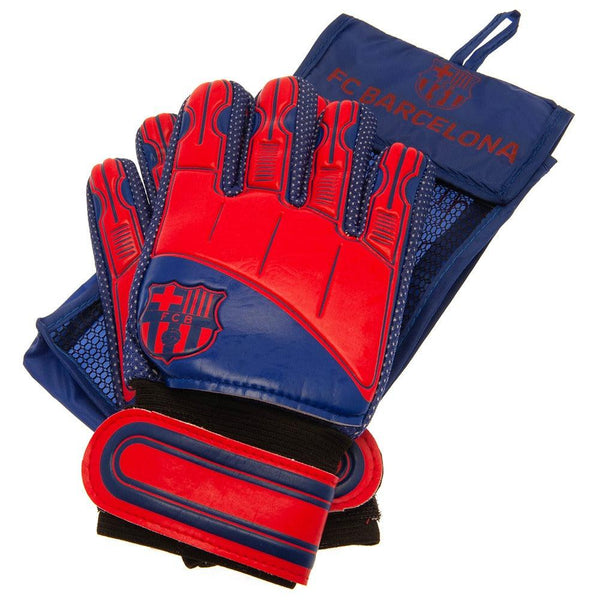 Mersey Sports - Barcelona FC Kids Goalie Gloves Jr Red/Blue BC07713