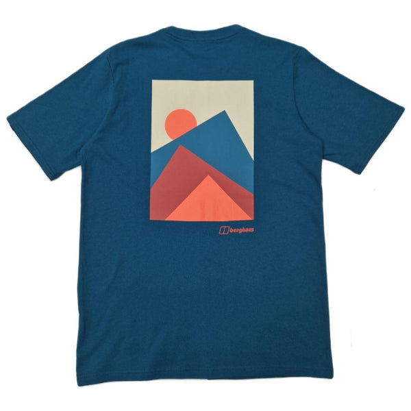 Mersey Sports - Berghaus Mens T-Shirt Mountain Silhouette SS Turquoise 4A001731 JU7