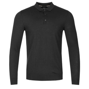 Mersey Sports - Boss Mens Polo Shirt Bono-L Long Sleeve Black 50476357 001
