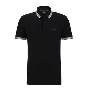 Mersey Sports - Boss Mens Polo Shirt Paddy Black/White 50468983 009