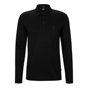 Mersey Sports - Boss Mens Polo Shirt Pado 08 Long Sleeve Black 50485162 002