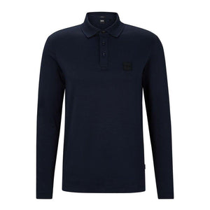 Mersey Sports - Boss Mens Polo Shirt Pado 08 Long Sleeve Navy 50485162 405