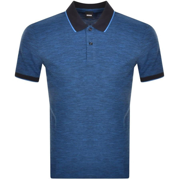 Mersey Sports - Boss Mens Polo Shirt Parlay 197 Blue/Black 50496310 404