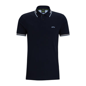 Mersey Sports - Boss Mens Polo Shirt Paul Curved Navy/Blue 50469245 409