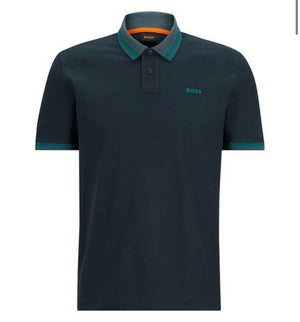 Mersey Sports - Boss Mens Polo Shirt PeGlitch Short Sleeve Darkslate 50499235 388