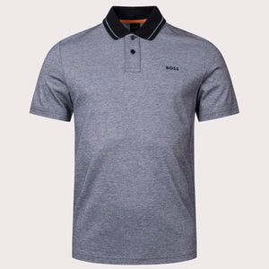 Mersey Sports - Boss Mens Polo Shirt PeOxford 1 Black/Grey 50501771 001