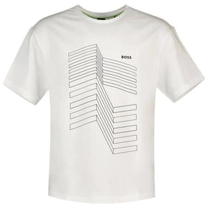 Mersey Sports - Boss Mens T-Shirt Tee 6 White/Black 50501231 100