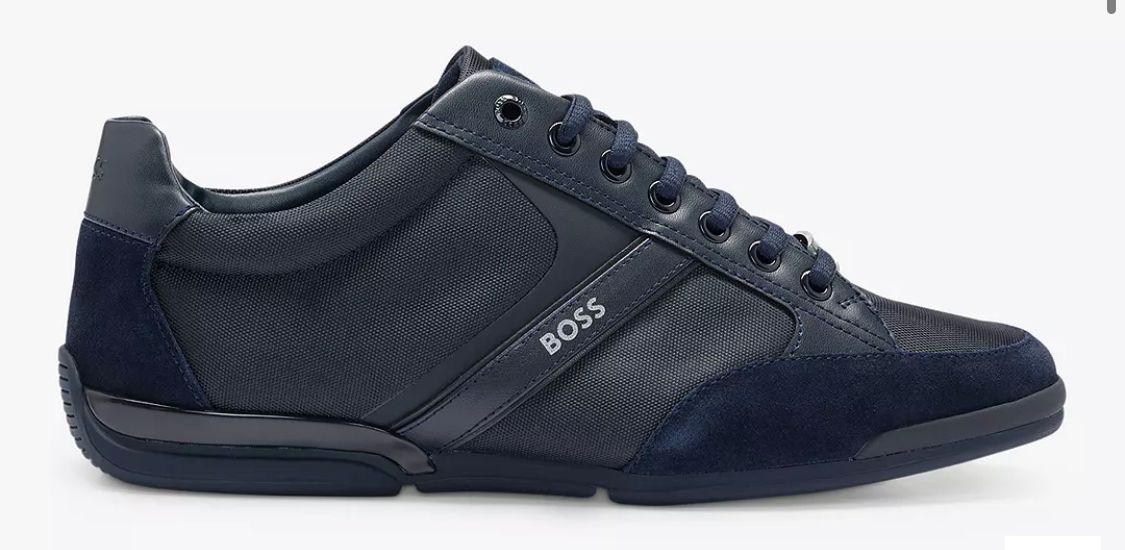 Boss Mens Trainers Saturn Lowp Mx Navy 50498265 401 Mersey Sports