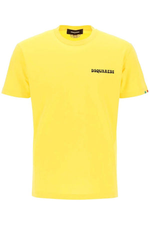 Mersey Sports - Dsquared2 Mens T-Shirt Small Name Yellow/Black S74GD1245 S23009 173