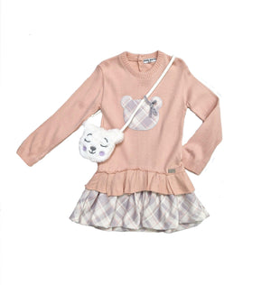 Mersey Sports - Ebita Girls Dress Teddy & Bag Pink/White 239504 Mo