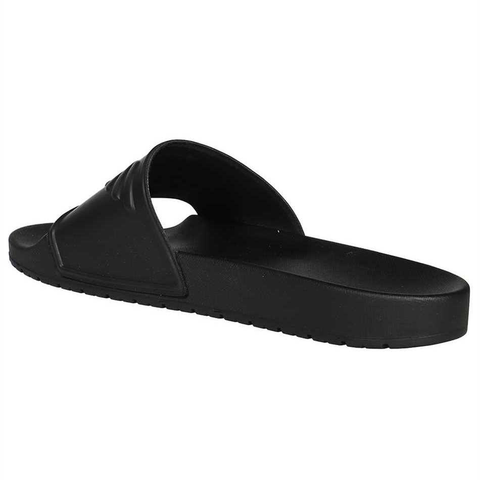Emporio Armani Mens Sliders Eagle Logo Black XVPS04 XN747 00002 Mersey Sports