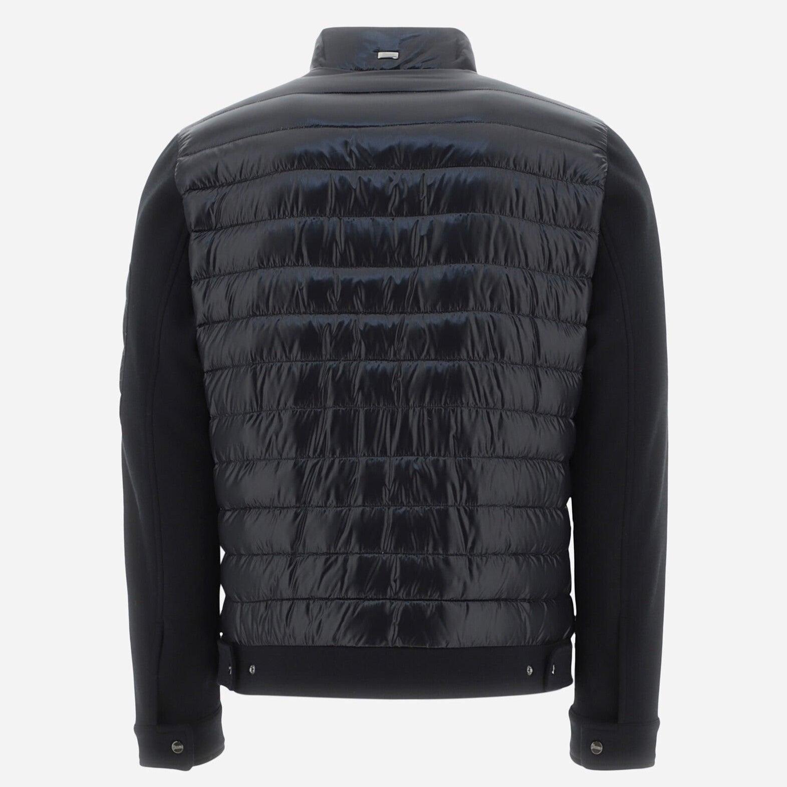 Herno Mens Jacket Hybrid Bomber Crew Black PI000997U 12017 9300 Mersey Sports