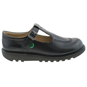 Mersey Sports - Kickers Girls Shoes Kick T Bar Leather Y Black 1-KF0001002BTW