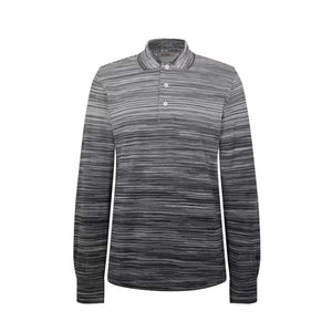 Mersey Sports - Missoni Mens Polo Shirt Long Sleeve Grey/White US23W206 BJ0014 SM8Z0