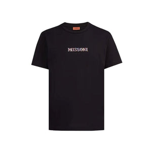 Mersey Sports - Missoni Mens T-Shirt Embroided Logo Black UC22SL03 BJ00C7 S91AN