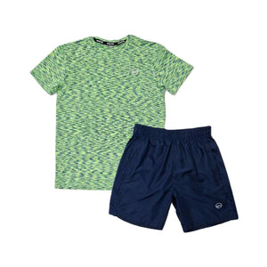 Mersey Sports - Montre Boys 2Pc Shorts & T-Shirt Set Green SpaceDye MintRoyale