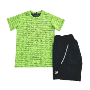 Mersey Sports - Montre Boys 2Pc Shorts & T-Shirt Set Lime V2