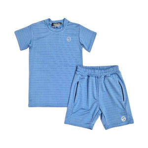 Mersey Sports - Montre Mens 2Pc Shorts & T-Shirt Set Blue Miller Blue