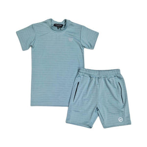 Mersey Sports - Montre Mens 2Pc Shorts & T-Shirt Set Green Miller Grn