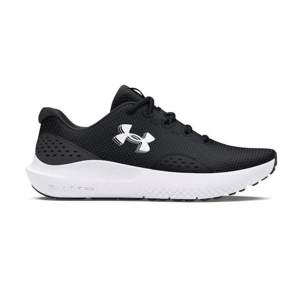 Mersey Sports - Under Armour Mens Trainer Charged Black/White Surge 4 3027000 001