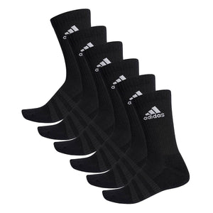 Mersey Sports - adidas Accessories Socks Cushioned Crew Black 6 Pack DZ9354