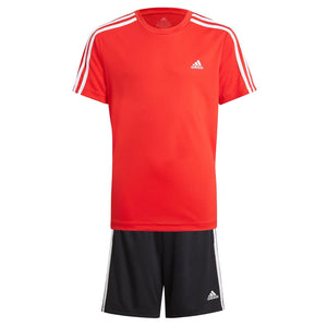 Mersey Sports - adidas Boys 2Pc Shorts & T-Shirt Set Red GN1493
