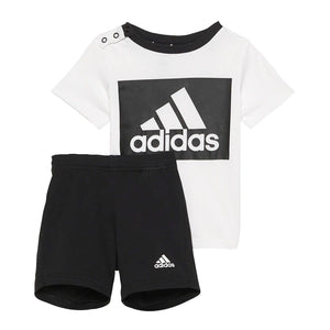 Mersey Sports - adidas Boys 2Pc T-Shirt & Shorts Set Black/White HF1916
