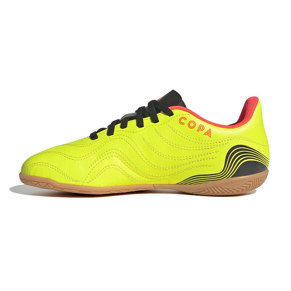 Mersey Sports - adidas Jr Football Boots Copa Sense .4 Yellow/Black Indoor GZ1381