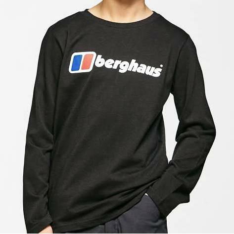 Mersey Sports - Berghaus Boys T-Shirt Long Sleeve Black BGHTJ10067 BLK