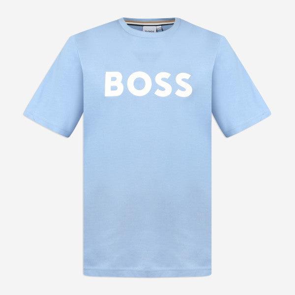 Mersey Sports - Boss Boys 2Pc Shorts & T-Shirt Set Blue/White J25O04 77A J24846 77A