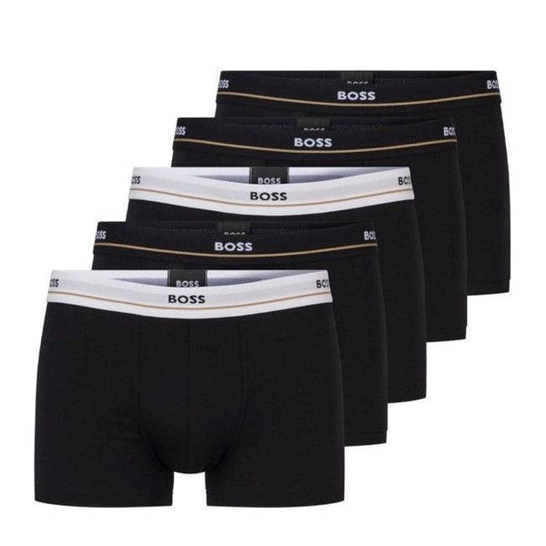 Mersey Sports - Boss Mens Boxer Shorts 5 Pack Ess Black/White 50475275 001