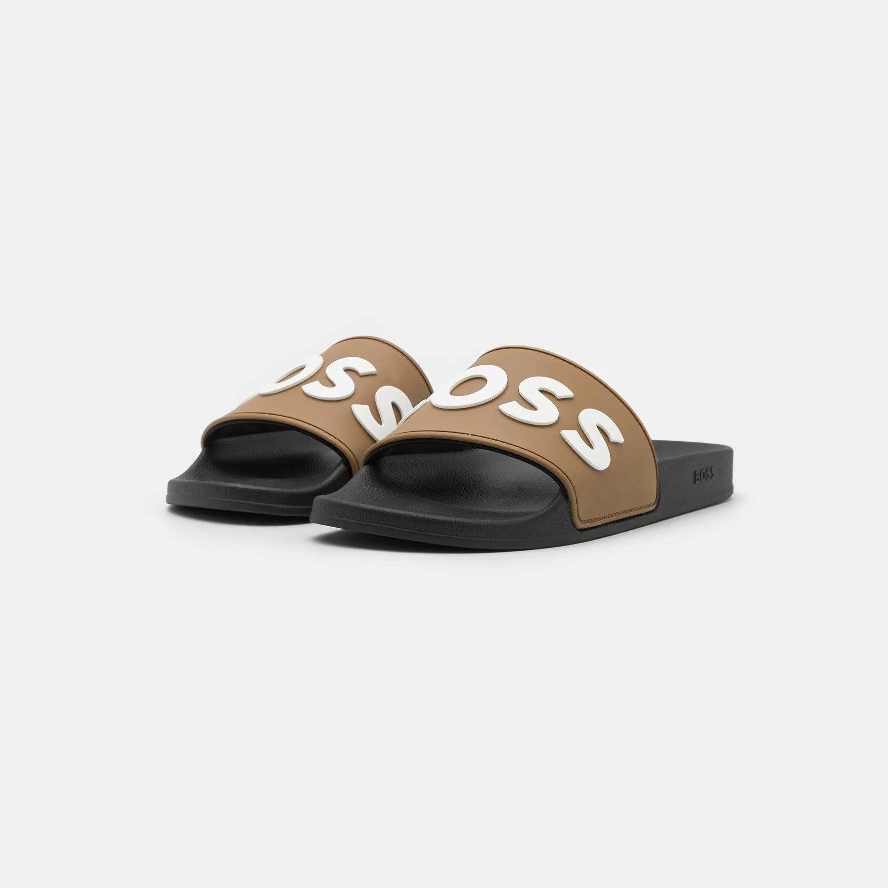 Boss Mens Sandals Kirk Sliders Beige 50488911 241