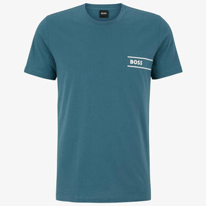 Mersey Sports - Boss Mens T-Shirt RN Round Neck 24 Teal 50483644 445