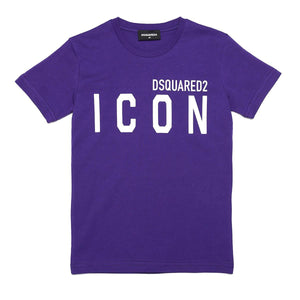 Mersey Sports - Dsquared2 Kids T-Shirt Icon Purple/White DQ1359 D002F DQ634