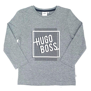 Mersey Sports - Hugo Boss Boys T-Shirt Long Sleeve Grey J25G31