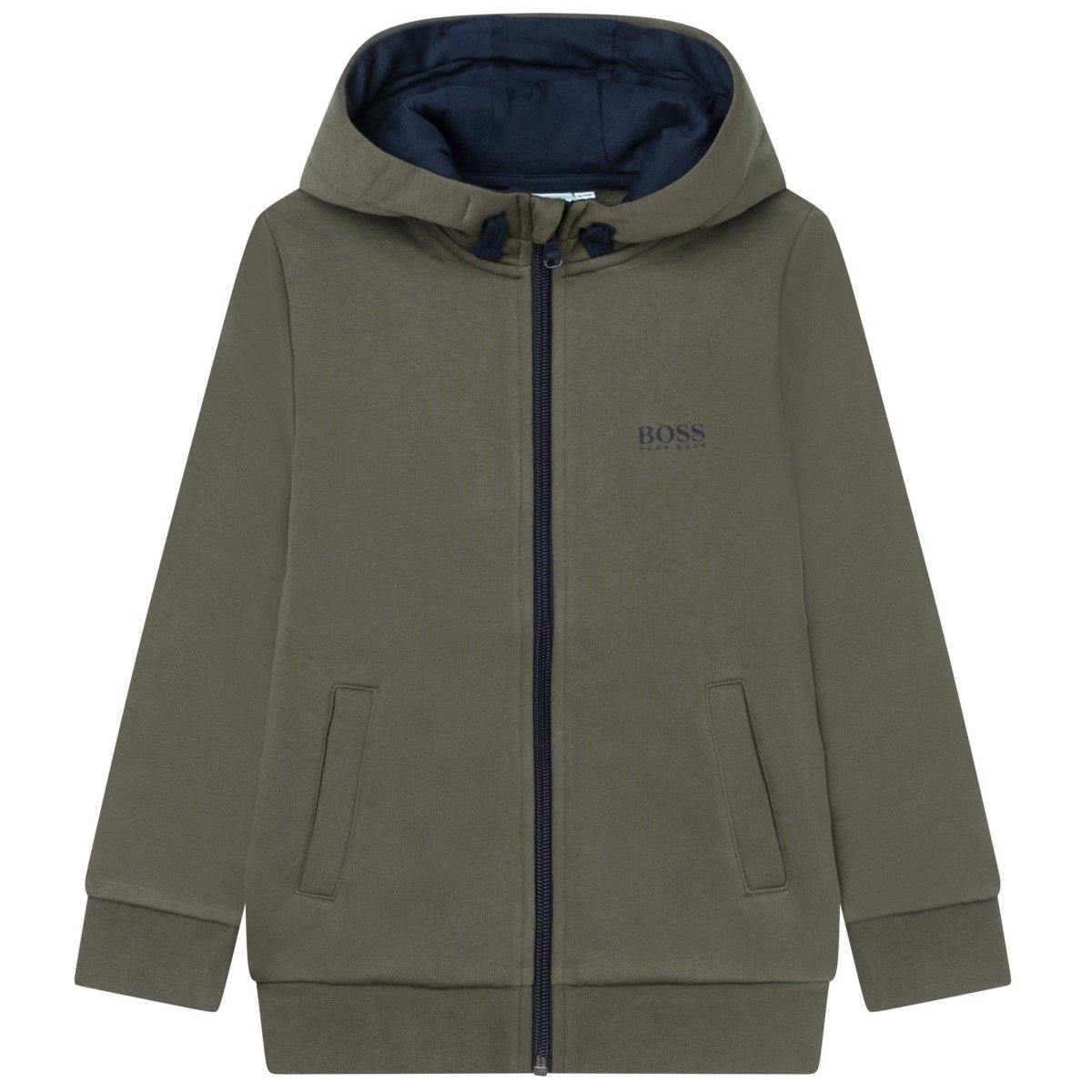 Hugo Boss Boys Tracksuit Full Zip Khaki J25N13 J24722 641
