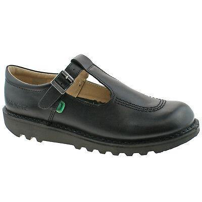 Mersey Sports - Kickers Girls Shoes Kick T Bar Leather Y Black 1-KF0001002BTW