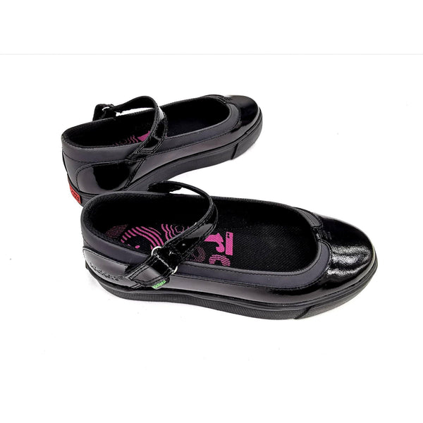 Mersey Sports - Kickers Girls Shoes Tovni MJ Patent Leather Black 1-14781