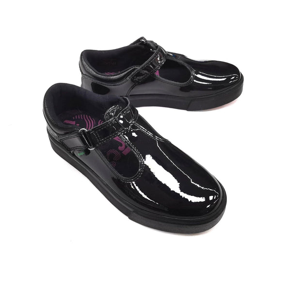Mersey Sports - Kickers Girls Shoes Tovni T Patent Leather Black 1-14129