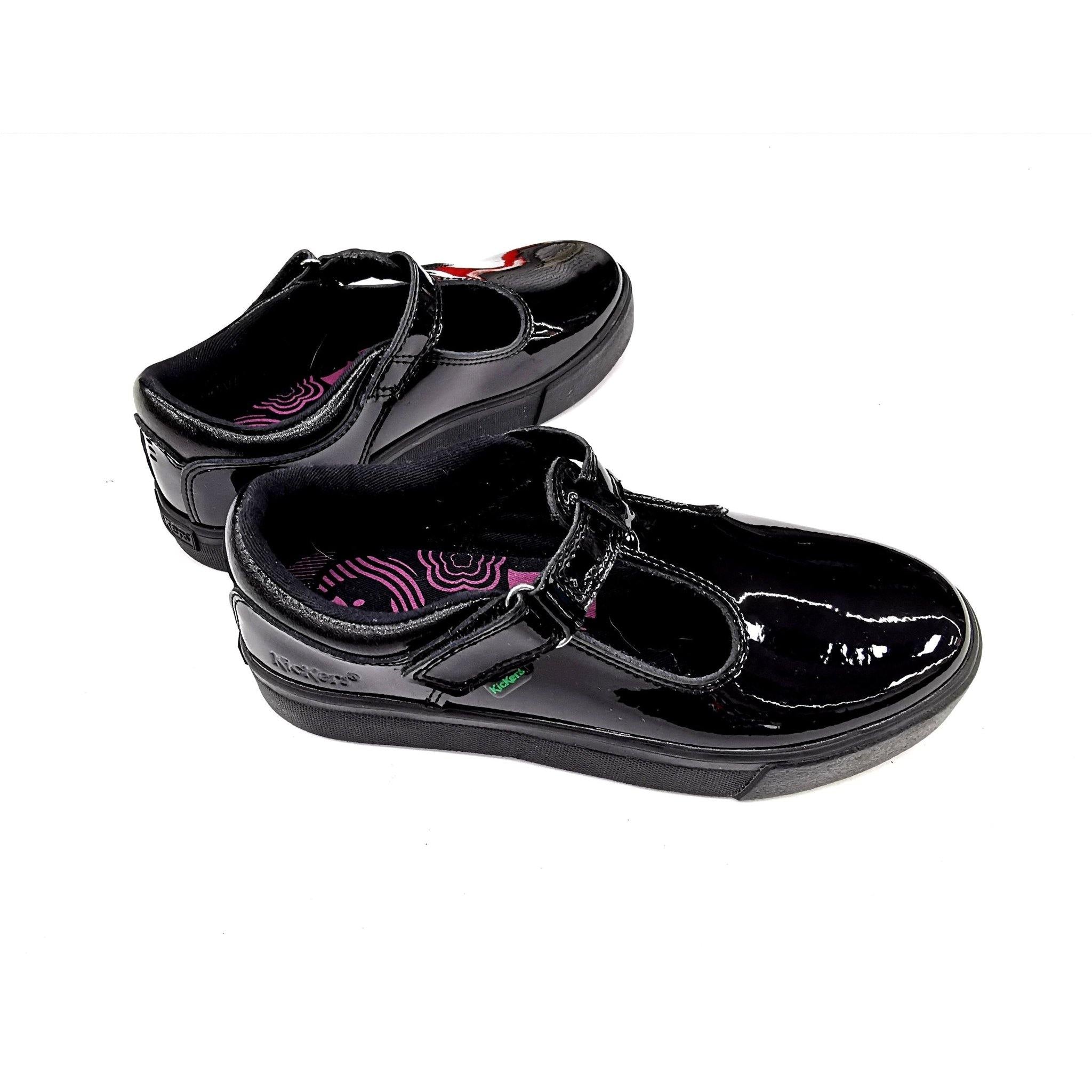 Kickers Girls Shoes Tovni T Patent Leather Black 1 14129 Mersey Sports
