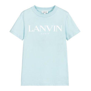 Mersey Sports - Lanvin Boy's T-Shirt Big Paris Logo Aqua N25024 77S